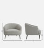 Silhoux Arlo Classic Houndstooth Premium Polyester Fabric Accent Chair In White And Black Colour