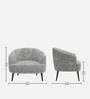Silhoux Arlo Urban Maze Premium Polyester Fabric Accent Chair In White And Black Colour
