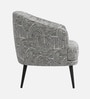 Silhoux Arlo Urban Maze Premium Polyester Fabric Accent Chair In White And Black Colour