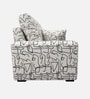 Orion Abstract Linear 1 Seater Sofa In White And Black Colour