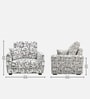 Orion Abstract Linear 1 Seater Sofa In White And Black Colour
