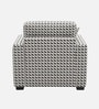 Orion Classic Houndstooth 1 Seater Sofa In White And Black Colour