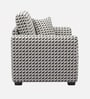 Orion Classic Houndstooth 1 Seater Sofa In White And Black Colour