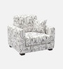 Orion Modern Muse 1 Seater Sofa In White And Black Colour