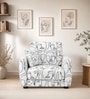 Orion Modern Muse 1 Seater Sofa In White And Black Colour