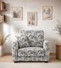 Orion Safari Sketch 1 Seater Sofa In White And Black Colour
