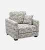 Orion Safari Sketch 1 Seater Sofa In White And Black Colour