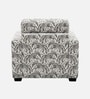 Orion Safari Sketch 1 Seater Sofa In White And Black Colour