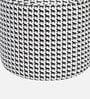  Regent Classic Houndstooth  Polyester Fabric Ottoman  In Geometric Pattern
