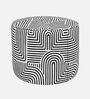  Regent Urban Maze Geometric Pattern Polyester Fabric Ottoman 