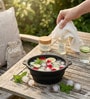 Black Silicone Collapsible Face Bowl with Built in Ice Tray