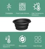 Black Silicone Collapsible Face Bowl with Built in Ice Tray