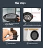 Black Silicone Collapsible Face Bowl with Built in Ice Tray
