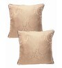 Gold Traditional Silk 16 x 16 Inches Cushion Covers (Set of 2)