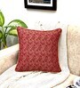 Maroon Traditional Silk 16 x 16 Inches Cushion Covers (Set of 2)