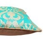 Green & Golden Traditional Silk 16 x 16 Inches Cushion Covers (Set of 2)