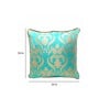 Green & Golden Traditional Silk 16 x 16 Inches Cushion Covers (Set of 2)
