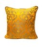 Yellow Traditional Silk 16 x 16 Inches Cushion Covers (Pack of 2)