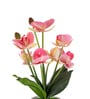 Silk Fabric Orchid Radiance Arrangement Pot With Flower