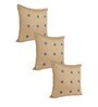 Gold Traditional Silk 16 x 16 Inches Embroidered Cushion Covers (Set of 3)