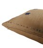 Gold Traditional Silk 16 x 16 Inches Embroidered Cushion Covers (Set of 3)