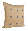 Gold Traditional Silk 16 x 16 Inches Embroidered Cushion Covers (Set of 3)