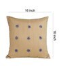 Gold Traditional Silk 16 x 16 Inches Embroidered Cushion Covers (Set of 3)