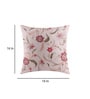 Beige Floral Blended Linen 16 x 16 Inches Embroidered Cushion Covers (Set of 2)