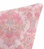 Pink Floral Chanderi Silk 16 x 16 Inches Embroidered Cushion Cover (Set of 2)