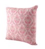 Pink Floral Chanderi Silk 16 x 16 Inches Embroidered Cushion Cover (Set of 2)