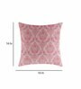 Pink Floral Chanderi Silk 16 x 16 Inches Embroidered Cushion Cover (Set of 2)