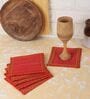 Red Bamboo (6 x 6 Inches) Square (Set of 6) Coasters