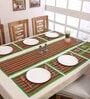 Green Bamboo Striped 13 PcsTable Linen Set