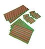 Green Bamboo Striped 13 PcsTable Linen Set