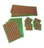 Green Bamboo Striped 13 PcsTable Linen Set