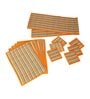 OrangeBamboo Striped 13 PcsTable Linen Set