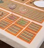 OrangeBamboo Striped 13 PcsTable Linen Set
