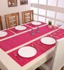 Pink Bamboo Solid13 PcsTable Linen Set