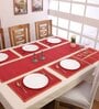 Red Bamboo Solid13 PcsTable Linen Set