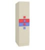 Silvana Kids 1 Door Wardrobe in White & Multi Finish