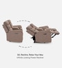 Silvana 2 Seater Motorized Recliner With Storage Console & Type-C Port Charging port In Beige Color
