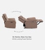 Silvana 1 Seater Motorized Recliner In Beige Color