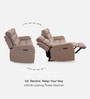 Silvana 3 Seater Motorized Recliner In Beige Color