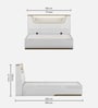Silvarra King Size Bed With Usb Port Led Headboard & Hydraulic Storage In High Gloss White Finish