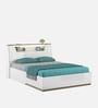Silvarra King Size Bed With Usb Port Led Headboard & Hydraulic Storage In High Gloss White Finish