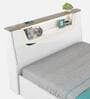 Silvarra Queen Size Bed With Usb Port Led Headboard & Hydraulic Storage In White Gloss Finish
