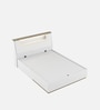 Silvarra Queen Size Bed With Usb Port Led Headboard & Hydraulic Storage In White Gloss Finish