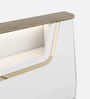 Silvarra Queen Size Bed With Usb Port Led Headboard & Hydraulic Storage In White Gloss Finish