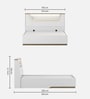 Silvarra Queen Size Bed With Usb Port Led Headboard & Hydraulic Storage In White Gloss Finish