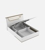 Silvarra Queen Size Bed With Usb Port Led Headboard & Hydraulic Storage In White Gloss Finish